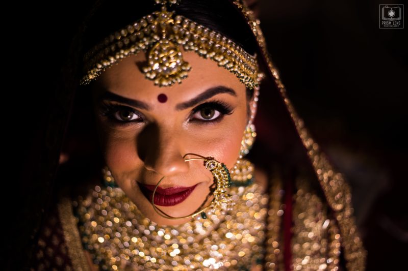 beautiful indian bride portrait